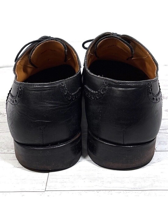 Magnanni #13975 Cap Toe Oxford Brogue Dress Shoes Black Men\'s Size 9.5 M US main image 2